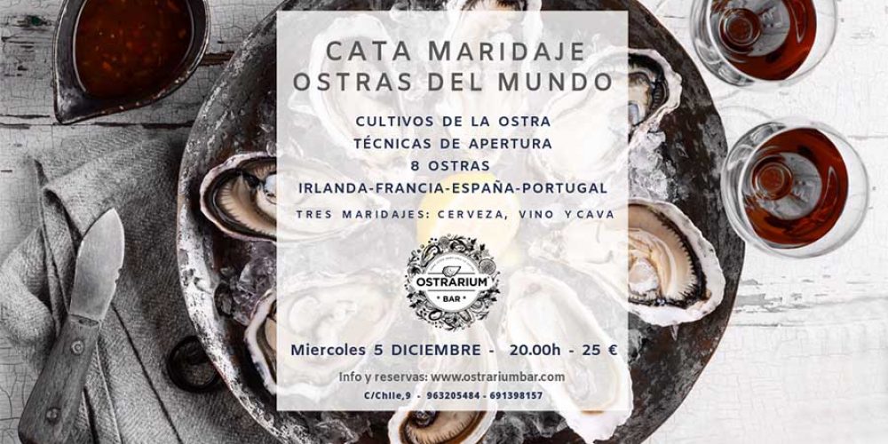 Curso Maridaje Ostras 5 Diciembre 2018